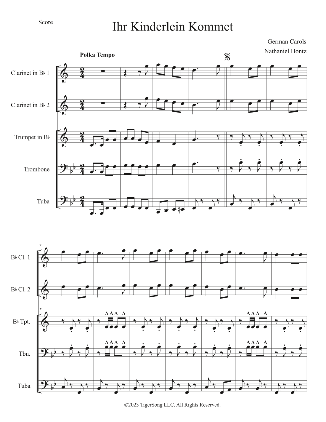Ihr Kinderlein Kommet (for Hungry Five) (arr. Nathaniel Hontz)