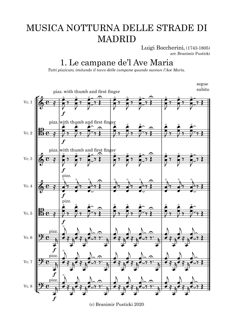 Musica notturna delle strade di Madrid (arr. Branimir Pusticki)