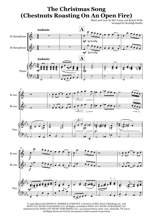 The Christmas Song (Chestnuts Roasting On An Open Fire) (arr. Kayleigh Huelin)
