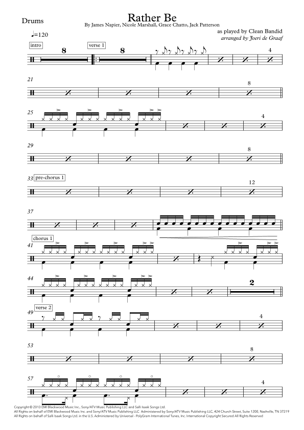 Rather Be (arr. Joeri de Graaf)