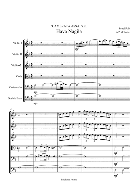Hava Nagila (arr. Jesús Meléndez)