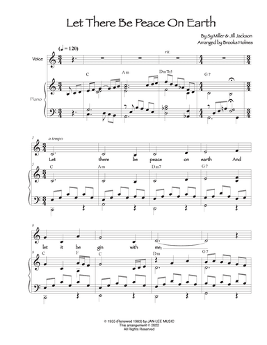 Let There Be Peace On Earth (arr. Brooks Holmes)
