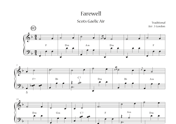 Farewell (arr. Julia Gordon)