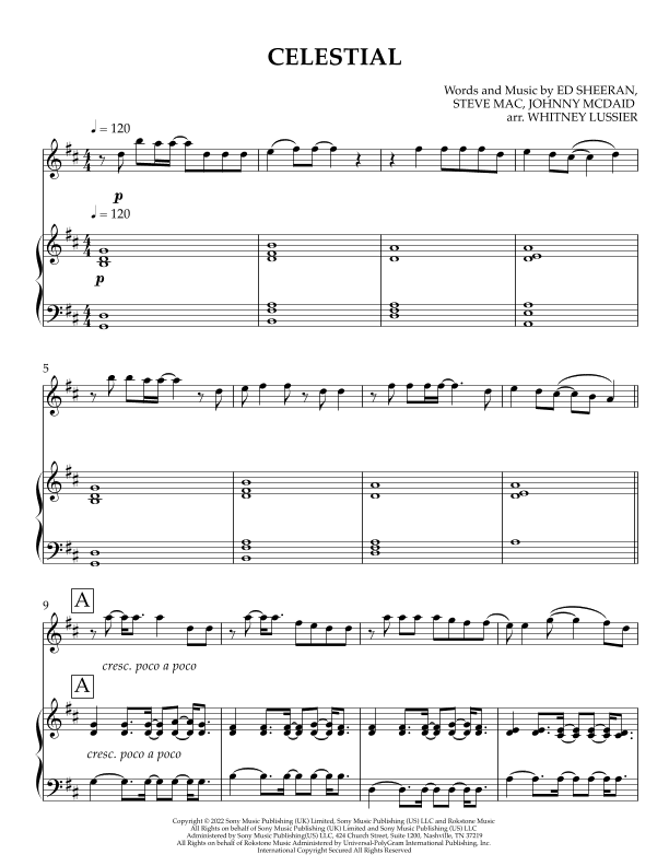 Celestial (arr. Whitney Lussier)