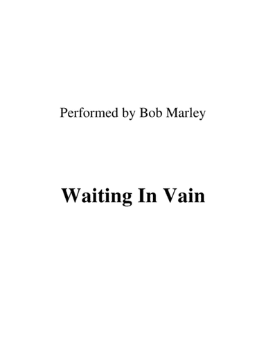 Waiting In Vain (arr. Ronn M)