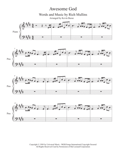 Awesome God (arr. Kevin Busse)