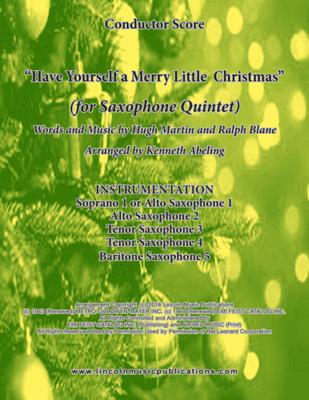 Have Yourself A Merry Little Christmas from MEET ME IN ST. LOUIS (arr. Kenneth Abeling)