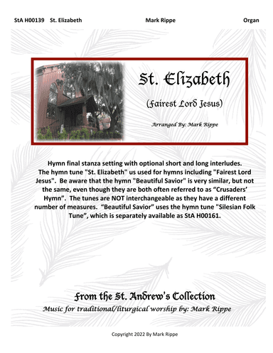 St. Elizabeth (Fairest Lord Jesus) StA H00139 (arr. Mark Rippe)