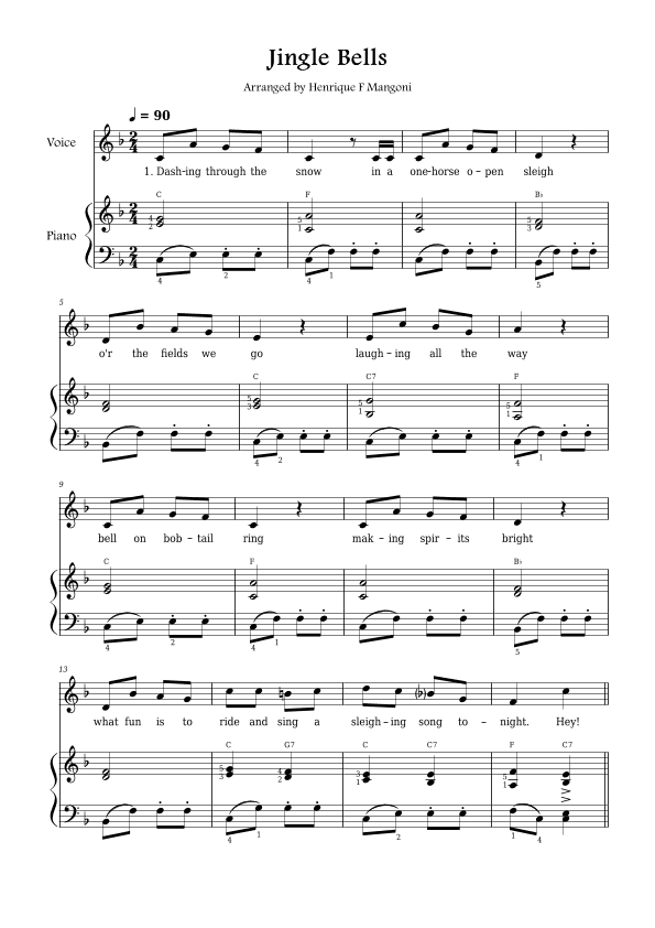 Jingle Bells (arr. Henrique F Mangoni)