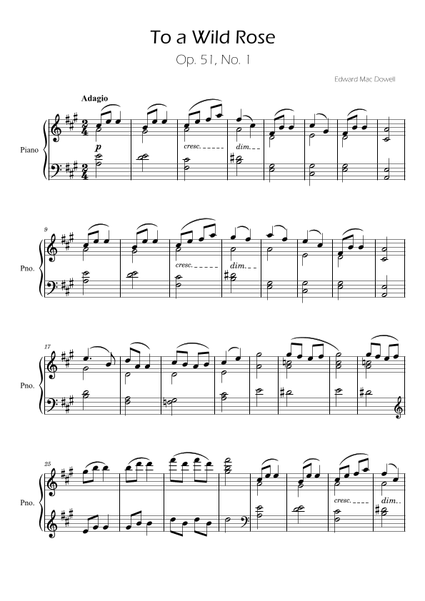 To a Wild Rose (arr. Ygor Nunes)