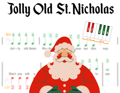 Jolly Old Saint Nicholas - Pre-staff Finger Numbers on Black Keys (arr. Elizabeth Essex)