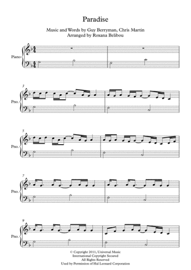 Paradise (arr. Roxana Belibou)