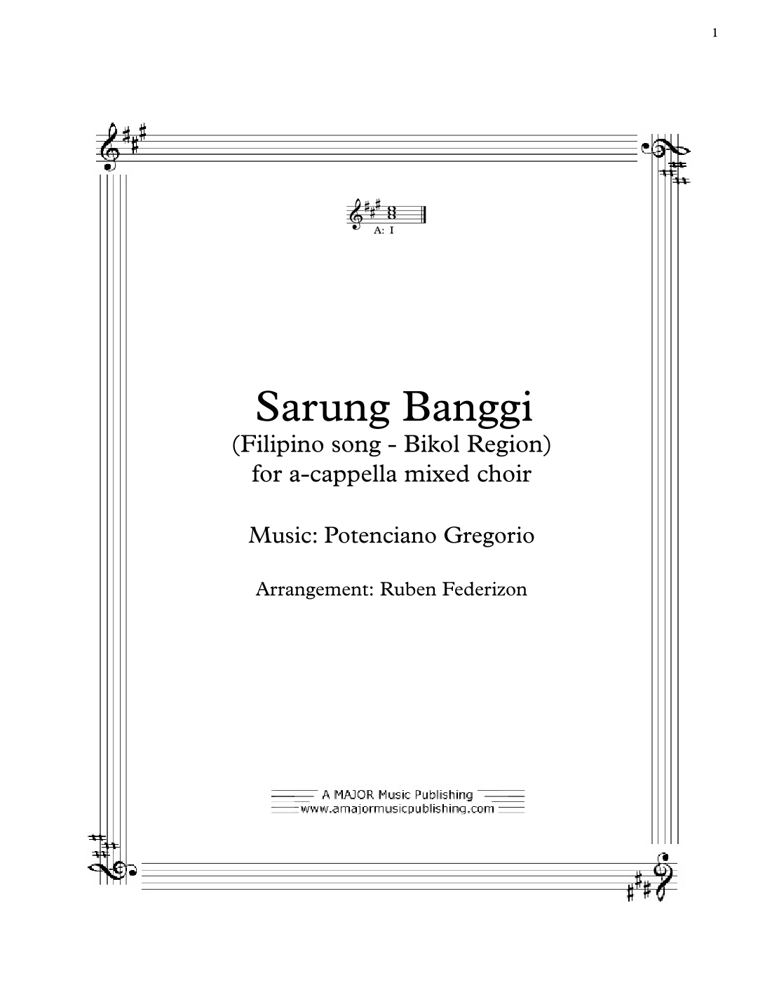 Sarung Banggi (arr. Ruben Federizon)