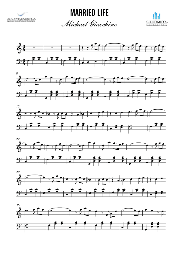 Married Life (arr. Unimusic Academy (Academia Unimusica))