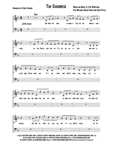 The Goodness (arr. Carey Helmink)