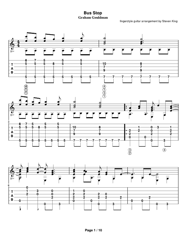 Bus Stop (arr. Steven Michael King)