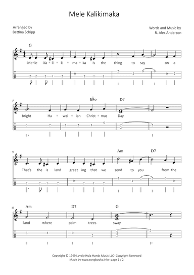 Mele Kalikimaka (arr. Bettina Schipp)