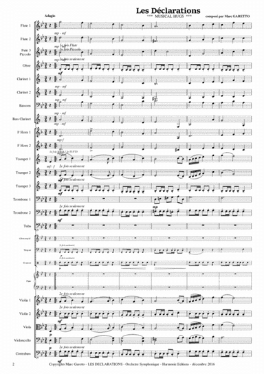 Musical Hugs - Les Déclarations /// Original Composition for Full Orchestra