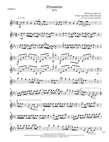 Dynamite (arr. Lorento Golofeev)