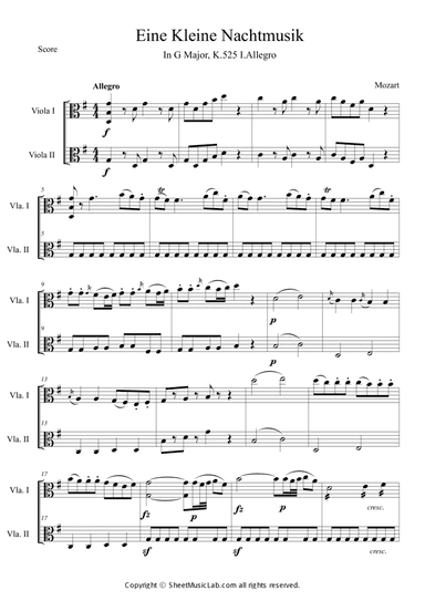 Serenade No.13 "Eine Kleine Nachtmusik" in G major, K.525 1.Allegro