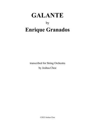12 Danzas españolas: Galante