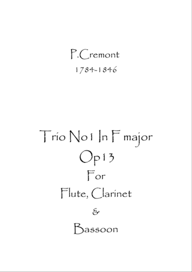 Trio No.1 in F major