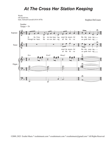 At The Cross Her Station Keeping (Duet for Soprano and Tenor solo)