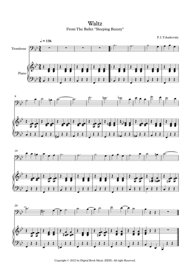 Waltz (Sleeping Beauty) - Peter Ilyich Tchaikovsky (Trombone + Piano)