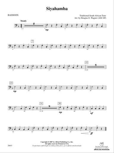 Siyahamba: Bassoon