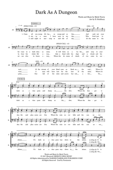 Dark As A Dungeon (arr. Dom Stichbury)