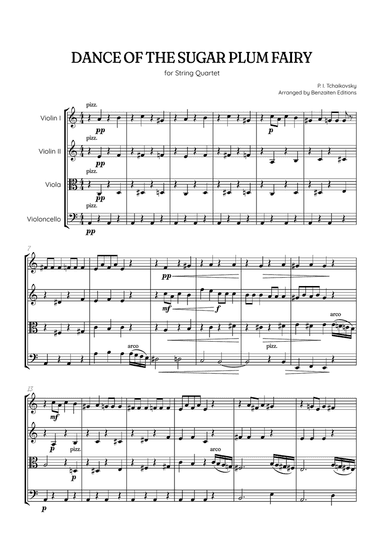 Dance of the Sugar Plum Fairy • String Quartet sheet music