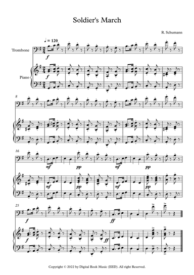 Soldier's March - Robert Schumann (Trombone + Piano)