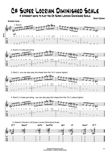 C# Super Locrian Diminished Scale (4 Ways to Play)