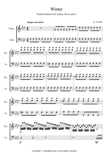 The Four Seasons Winter 1st Movement