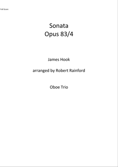Sonata for Three Flutes