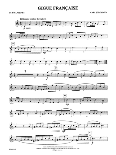 Gigue Française: 1st B-flat Clarinet