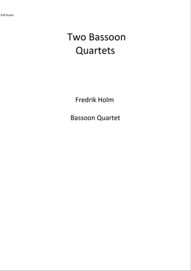 Two Bassoon Quartets