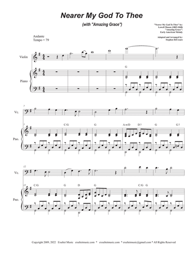 Nearer My God To Thee (with "Amazing Grace") (Cello solo and Piano)