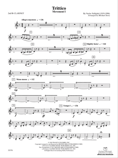 Trittico: 2nd B-flat Clarinet