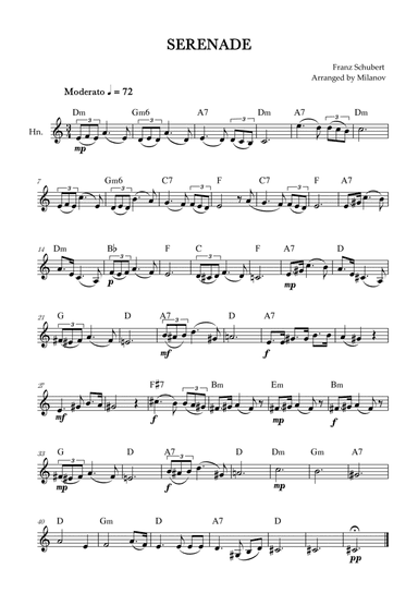 Serenade | Schubert | Horn in F | Chords