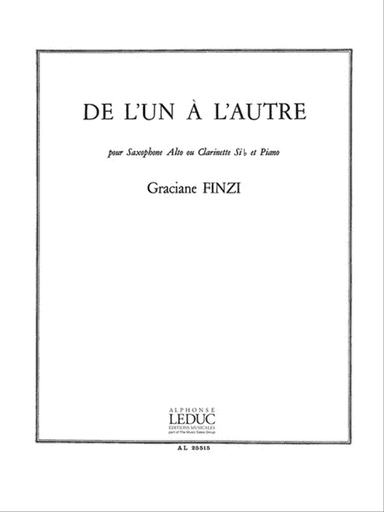 De L'un A L'autre (clarinet & Piano)