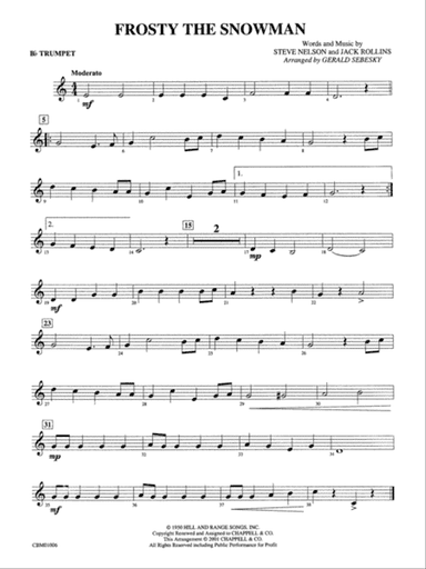 Frosty the Snowman: 1st B-flat Trumpet