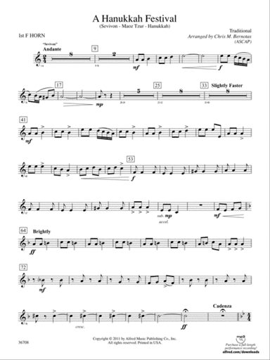 A Hanukkah Festival: 1st F Horn