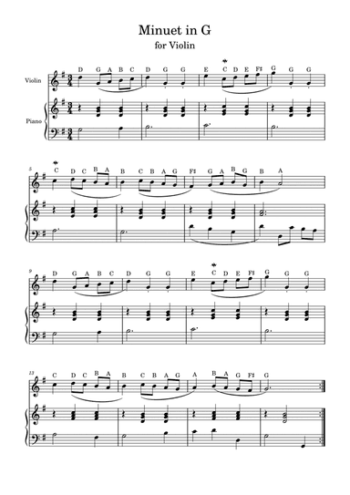 Minuet in G