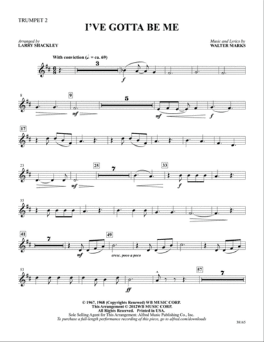 I've Gotta Be Me: 2nd B-flat Trumpet