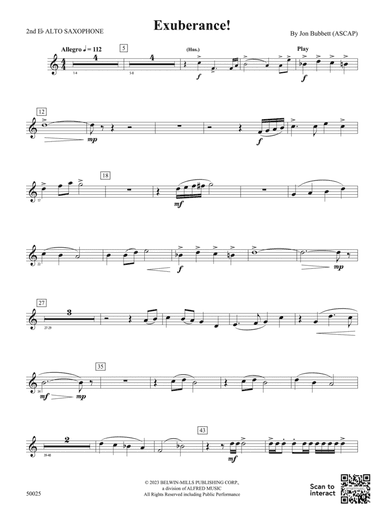 Exuberance!: 2nd E-flat Alto Saxophone