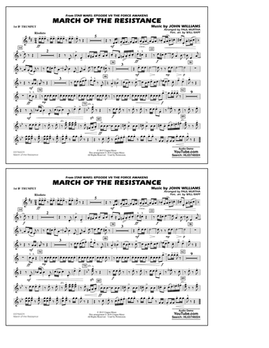 The March of the Resistance (from Star Wars: The Force Awakens) - 1st Bb Trumpet