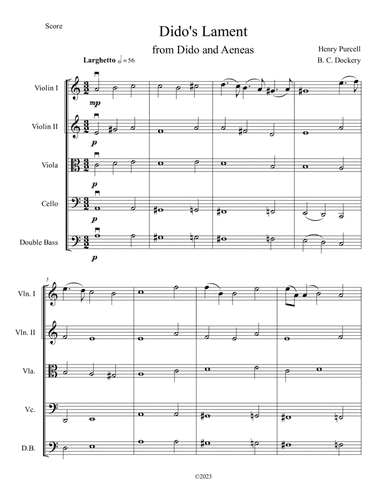 Dido's Lament (String Orchestra or Quintet)