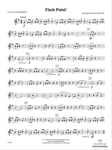 Flash Point!: E-flat Alto Saxophone