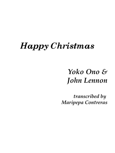 Happy Xmas (war Is Over)